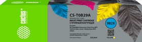 Фото 1/4 Картридж струйный Cactus CS-T0B29A 982X желтый (223мл) для HP PageWide 765dn/780 Enterprise Color