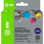 Картридж струйный Cactus CS-EPT2712 27XL голубой (17мл) для Epson WorkForce ...