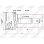 KI-018A, Шрус наружный KIA CEED 1.4/1.6 06-/HYUNDAI i30 1.4/1.6 07-