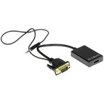 Cablexpert A-VGA-HDMI-01 Адаптер VGA (M) + аудио-  HDMI (F), 0.15 м, питание от USB