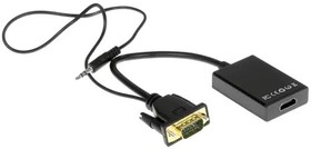 Фото 1/7 Cablexpert A-VGA-HDMI-01 Адаптер VGA (M) + аудио-  HDMI (F), 0.15 м, питание от USB
