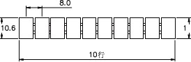 308801/61...70, Маркировка клемм серии TU шириной 8.2 мм с нумерация 61…70