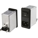 FN286-4-06, Filtered IEC Power Entry Module, IEC C14, General Purpose, 4 А ...
