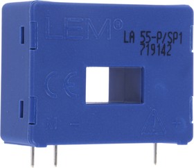 Фото 1/2 LA 55P/SP1, LA Series Current Transformer, 100A Input, 100:1, 25 mArms Output, 12.7 x 7mm Bore, 12 → 15 V