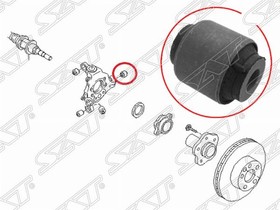 ST-55157-CA000, Сайлентблок задней цапфы №3 NISSAN MURANO Z50 2002-2007