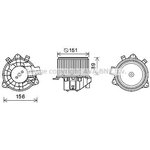 FT8439, Вентилятор отопителя салона FIAT BRAVO II 06-,