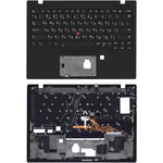 Клавиатура (топ-панель) для ноутбука Lenovo X1 Nano Gen 1 черная с черным ...