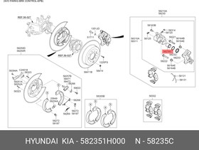 Поршень тормозного суппорта задний HYUNDAI/KIA 58235-1H000