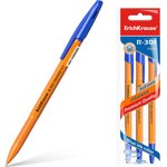 Ручка шариковая R-301 Orange Stick 0.7, синий (в пакете по 3 шт.) 42743