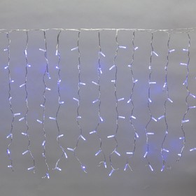 Фото 1/10 235-103, Гирлянда светодиодная Занавес 2x0,8м 160 LED СИНИЙ прозрачный ПВХ IP65 постоянное свечение 230В соед