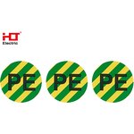 081-26-030, Знаки электробезопасности символ "PE" d=20мм желто-зеленая (уп./100 ...
