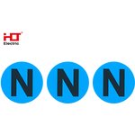 081-26-032, Знаки электробезопасности символ "N" d=20мм синяя (уп./100 шт) HLT