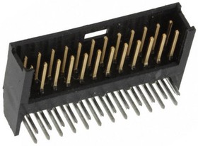 Фото 1/2 280522-2, Pin Header, Wire-to-Board, 2.54 мм, 2 ряд(-ов), 24 контакт(-ов), Through Hole Right Angle