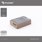 Аккумулятор Fujimi FBTLP-E10 (1000 mAh) для цифровых фото и видеокамер с портом ...