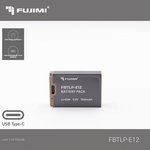 Аккумулятор Fujimi FBTLP-E12 (750 mAh) для цифровых фото и видеокамер с портом TYPE-C