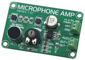 MIKROE-333, Audio IC Development Tools MICROPHONE AMP ADAPTER BOARD