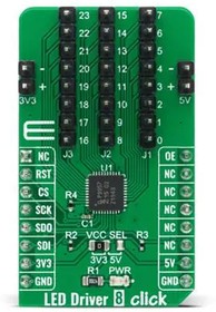 MIKROE-4268, LED Lighting Development Tools LED Driver 8 Click