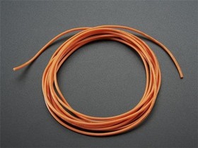 1883, Adafruit Accessories Silicone Cover Stranded-Core Wire - 2m 26AWG Orange