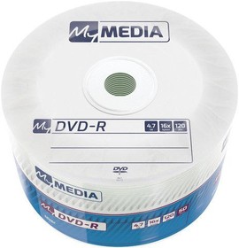 Оптический диск DVD-R MYMEDIA 4.7ГБ 16x, 50шт., pack wrap [69200] | купить в розницу и оптом