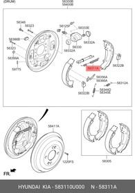 Возвратная пружина тормозного механизма HYUNDAI/KIA 583110U000