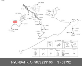 Шланг тормозной HYUNDAI/KIA 58732-2S100