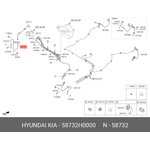 Шланг тормозной системы с фитингом R HYUNDAI/KIA 58732-H0000