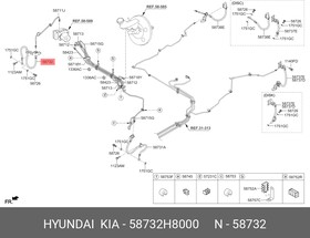 Шланг тормозной системы с фитингом HYUNDAI/KIA 58732H8000
