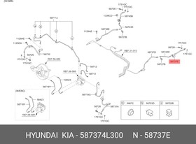 Шланг тормозной системы HYUNDAI/KIA 587374L300