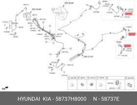 Шланг тормозной системы, с фитингом HYUNDAI/KIA 58737-H8000