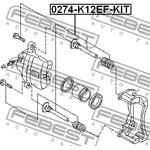 0274-K12EF-KIT, Втулка направляющая суппорта тормозного заднего