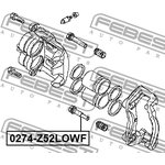 0274-Z52LOWF, Втулка направляющая суппорта тормозного переднего