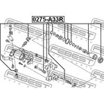 0275-A33R, Ремкомплект суппорта тормозного заднего (на обе стороны)