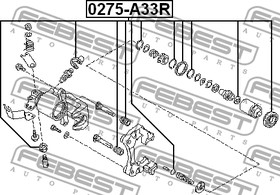 Фото 1/2 0275-A33R, Ремкомплект суппорта тормозного заднего (на обе стороны)