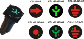 Фото 1/2 Двухфункц.сигнальная лампа: ø30mm; с символом заземления и режима ожидания; зеленая/красная; напр.: 220 VDC CSL-99-GS-02 R/G 220DC