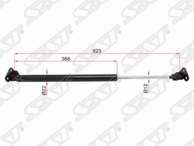 Амортизатор крышки багажника Toyota 4Runner 95-02 / Hilux Surf 95-02 (Справа)