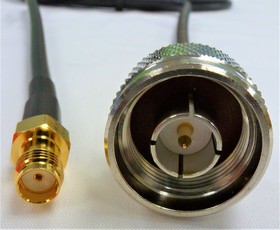Фото 1/2 CA197/195-VX, Female SMA to Male N Type Coaxial Cable, 5m, RF195 Coaxial, Terminated