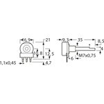 Conductive plastic potentiometer, 100 kΩ, 0.25 W, linear, solder pin ...