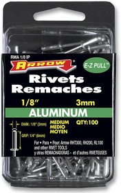 RMA1/8IP, 3mm Aluminium Medium Rivets, 100 Pack