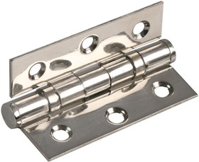 D02060, Ball Bearing Hinges Polished Stainless Steel 76 x 25mm 2 Pack