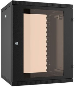 Фото 1/3 Шкаф коммутационный NT WALLBOX 15-65 B (084703) настенный 15U 600x520мм пер.дв.стекл направл.под закл.гайки 225кг черный 470мм 25кг 744мм IP