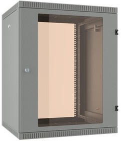 Фото 1/3 Шкаф коммутационный NT WALLBOX 12-66 G (084698) настенный 12U 600x650мм пер.дв.стекл направл.под закл.гайки 130кг серый 600мм 26кг 610мм IP2