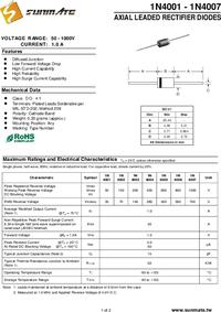 1N4007, Диод выпрямительный 1А 1000В [DO-41], SUNMATE | купить в ...