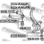 0320-RA6D, 0320RA6D_опора шаровая !переднего нижнего рычага\ Honda Accord ...