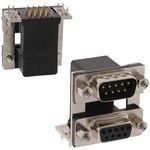 178-009-413R491, 178 9 Way Right Angle Through Hole D-sub Connector Female/Male ...