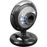 Веб-камера Defender C-110 0.3 МП, подсветка, кнопка фото (631105)