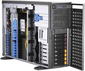 Фото 1/9 Платформа системного блока SuperMicro SYS-740GP-TNRT Tower/4U, 2xLGA4189, iC621A, 16xDDR4, 8x3.5 SATA/NVME, 2xM.2 PCIE 22110, 6x PCIEx16, 2x