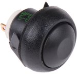 IBR3SAD2, Miniature Push Button Switch, Momentary, Panel Mount, 13.6mm Cutout ...