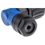 C016 10F006 000 10, Circular DIN Connectors 6+PE FEM R/A BLUE CRIMP