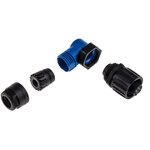 C016 10F006 000 10, Circular DIN Connectors 6+PE FEM R/A BLUE CRIMP