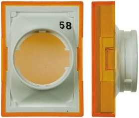 A165L-JY, Линза индикатора, Желтый, Прямоугольная, Lens Screen, Кнопочные Переключатели, Серия A16